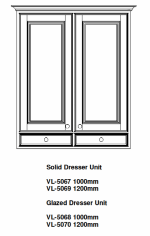 HANDMADE DOUBLE DRESSER KITCHEN WALL UNIT
